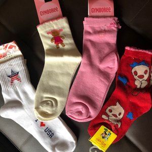 **Must Bundle** Girls 4 Pair Socks - Gymboree NEW